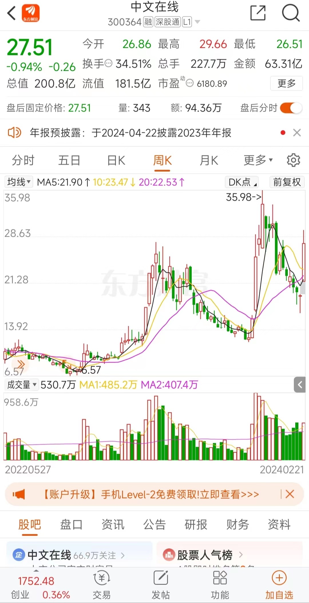中文在线股票最新动态及消息更新
